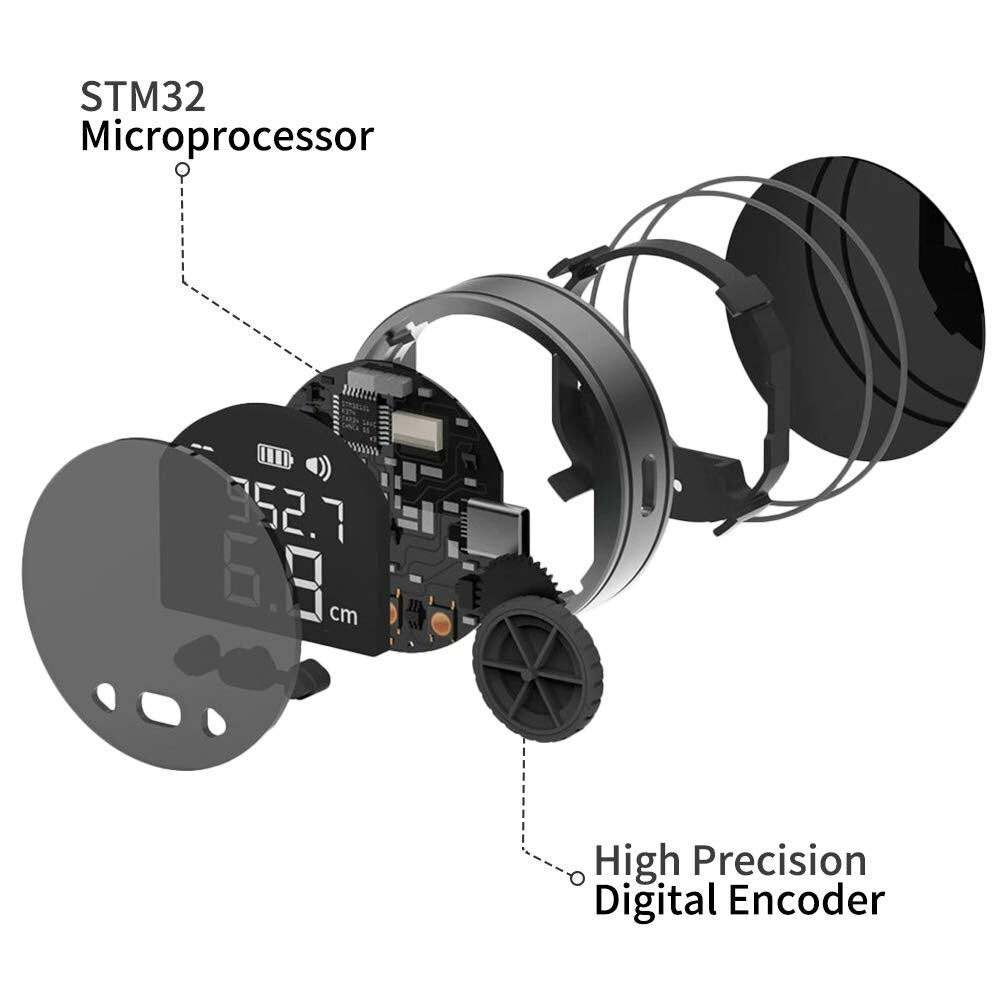 LCD Digital Meter Electronic Tape Measure Little Q Electronic Ruler Voicebroadcast Digital Mesuring Curve Irregular Object