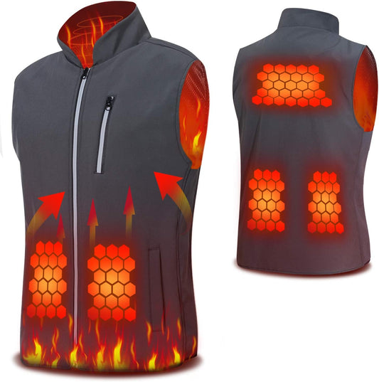 Unisex Heated Jacket, USB Electric Heat Vest for Men Women (Not Include Battery)